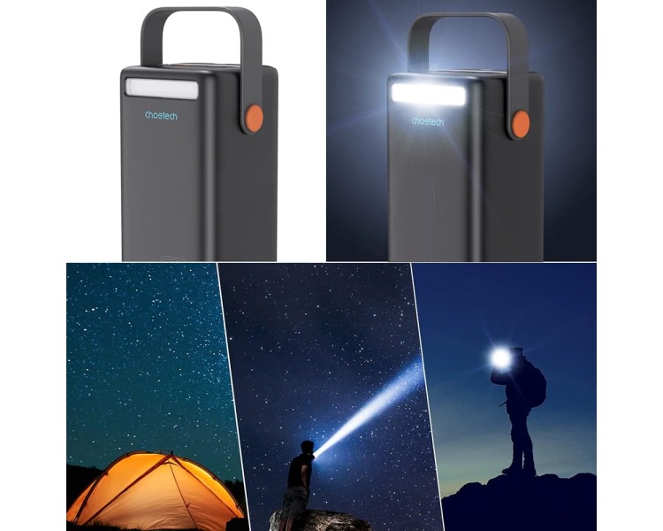Повербанк 50000mAh Choetech B664 Deep Blue 65W PPS QC3.0 PD3.0 LED-ліхтар