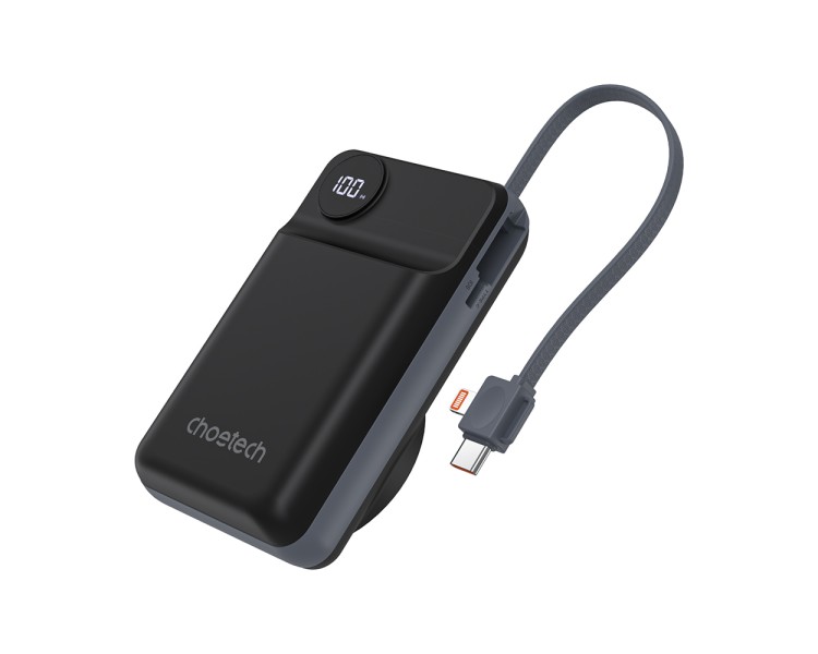 Повербанк 20000mAh Choetech B696 Black QC3.0 PD3.0 бездротова зарядка смартфонів та Apple Watch