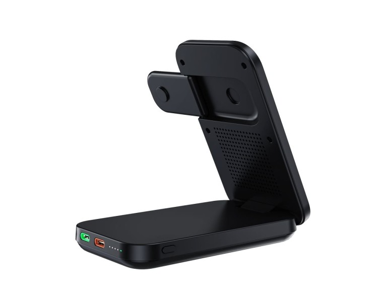 Повербанк з підставкою 10000mAh Choetech B750 Black QC3.0 PD3.0 бездротова зарядка смартфонів та Apple Watch