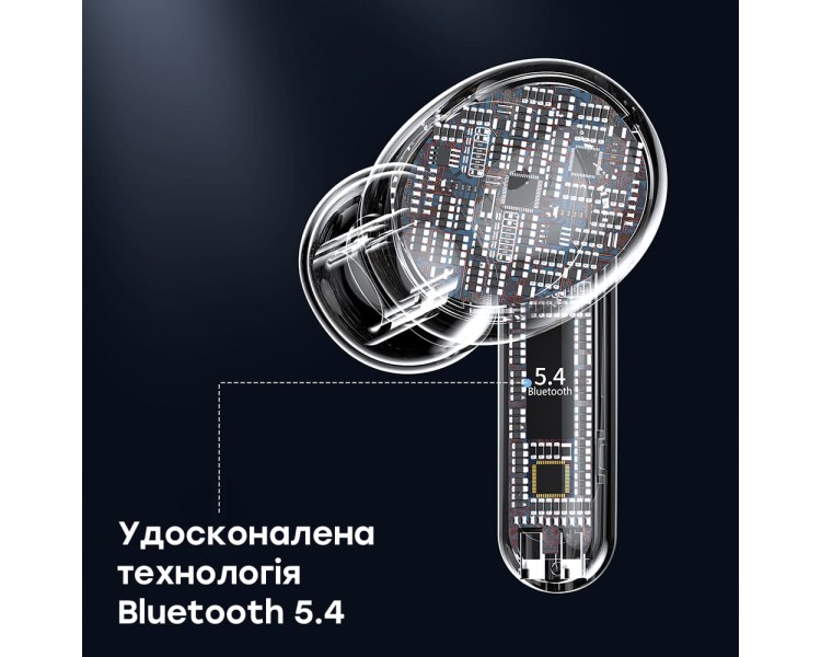 Бездротові навушники Choetech BH-T17 Black TWS, Bluetooth 5.4, ANC+ENC
