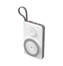 Повербанк 10000mAh Choetech B695 White QC3.0 PD3.0 бездротова зарядка смартфонів та Apple Watch