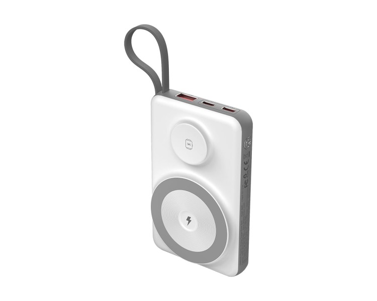 Повербанк 10000mAh Choetech B695 White QC3.0 PD3.0 бездротова зарядка смартфонів та Apple Watch