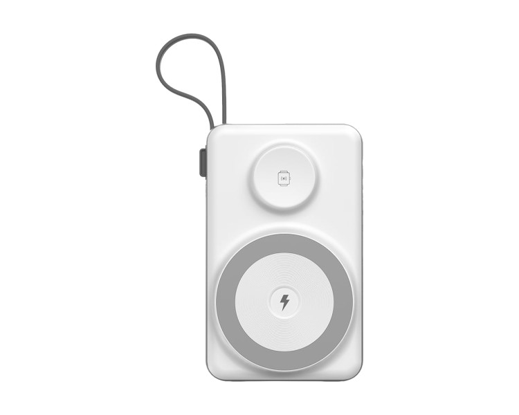 Повербанк 10000mAh Choetech B695 White QC3.0 PD3.0 бездротова зарядка смартфонів та Apple Watch