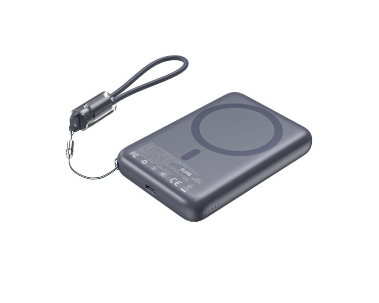 Повербанк 10000mAh Choetech B862 Grey 22.5W QC3.0 PD3.0 бездротова магнітна зарядка MagSafe