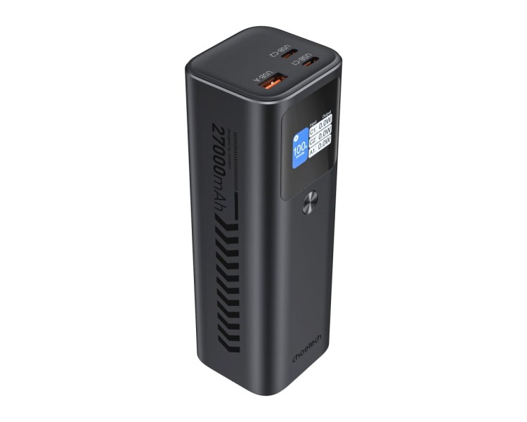Повербанк 27000mAh Choetech B670 Grey 140W QC3.0 PD3.1 TFT Smart дисплей