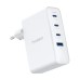 Мережевий зарядний пристрій Choetech PD9002 PD100W GAN USB-A+3xUSB-C White