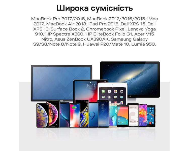 Кабель Choetech CH0021 Black USB-C to HDMI 4K@60Hz 1.8m