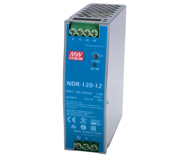 Блок живлення NDR-120-12 Mean Well на DIN-рейку