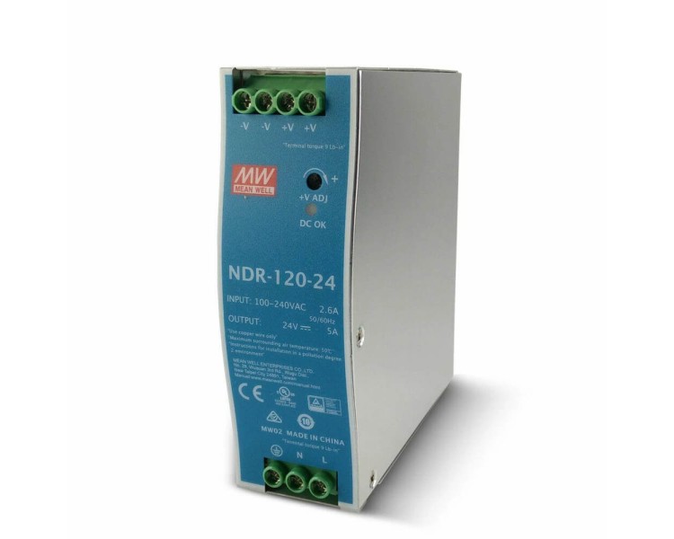 Блок живлення NDR-120-24 Mean Well на DIN-рейку