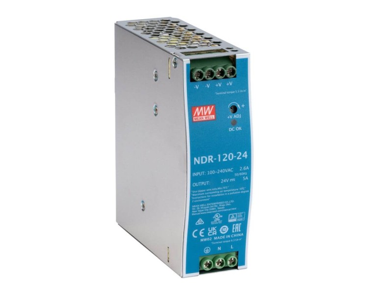 Блок живлення NDR-120-24 Mean Well на DIN-рейку