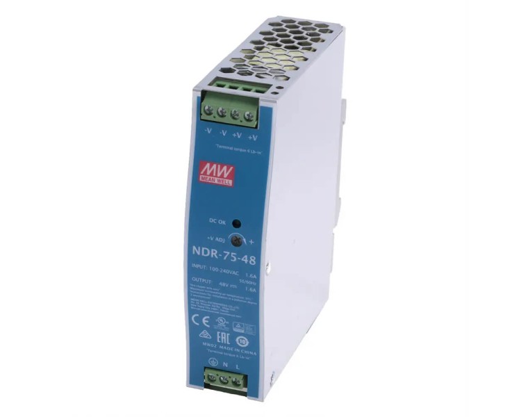 Блок живлення NDR-75-48 Mean Well на DIN-рейку