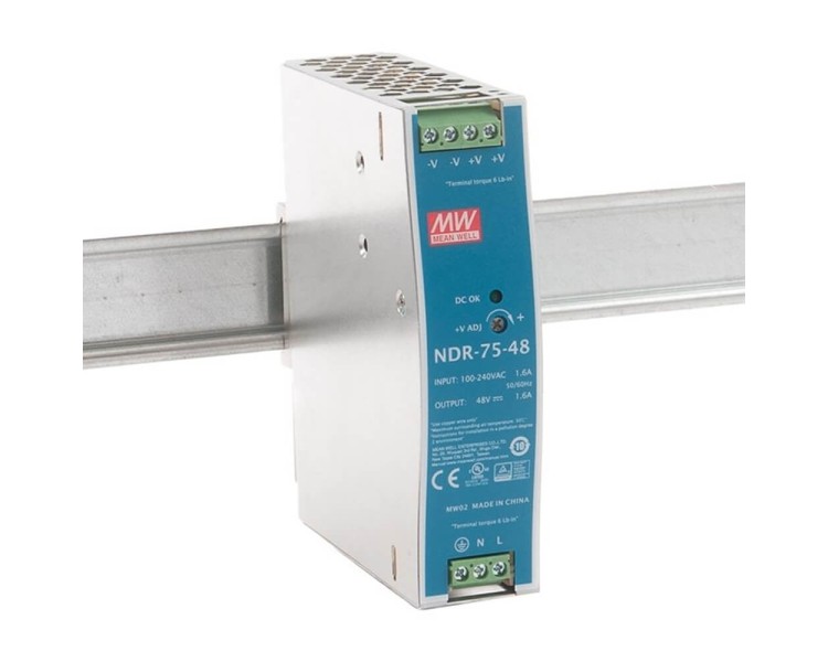 Блок живлення NDR-75-48 Mean Well на DIN-рейку