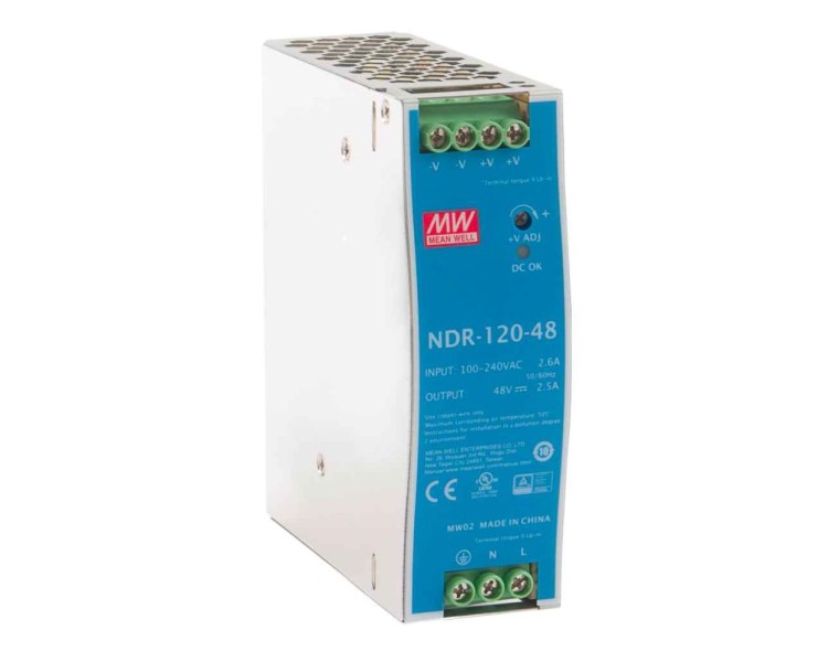 Блок живлення NDR-120-48 Mean Well на DIN-рейку