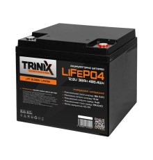 Акумуляторна батарея літій-залізо-фосфатна 12.8В 38А*год Trinix 12V38Ah LiFePO4