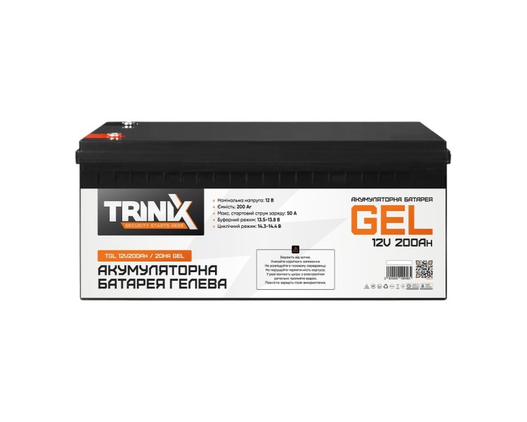 Акумуляторна батарея гелева 12В 200Аг Trinix TGL12V200Ah/20Hr GEL