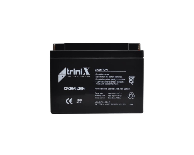 Акумуляторна батарея 12В 26Аг Trinix 12V26Ah/20Hr AGM свинцево-кислотна
