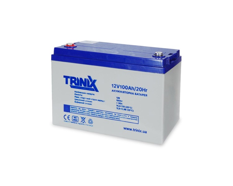 Trinix 12V100Ah/20Hr AGM Акумуляторна батарея 12В 100Аг свинцево-кислотна