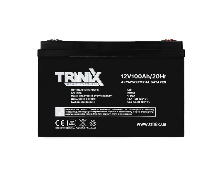 Trinix 12V100Ah/20Hr AGM Акумуляторна батарея 12В 100Аг свинцево-кислотна