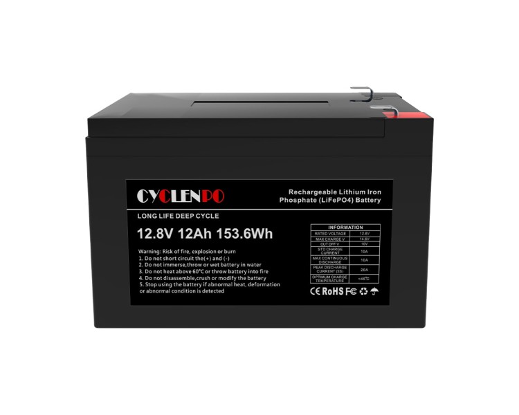 Акумуляторна батарея літій-залізо-фосфатна 12.8В 12Аг Cyclen 12.8V 12AH LiFePo4