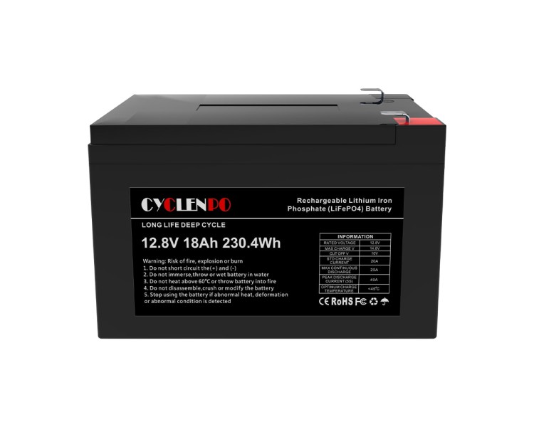 Акумуляторна батарея літій-залізо-фосфатна 12.8В 18Аг Cyclen 12.8V 18AH LiFePo4