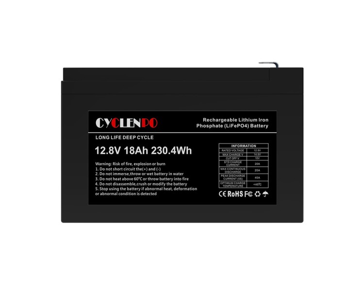Акумуляторна батарея літій-залізо-фосфатна 12.8В 18Аг Cyclen 12.8V 18AH LiFePo4