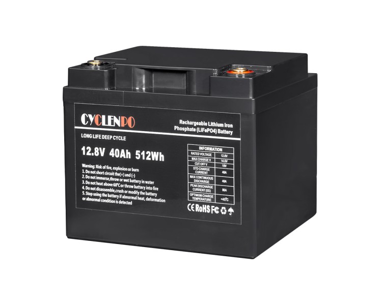 Акумуляторна батарея літій-залізо-фосфатна 12.8В 40Аг Cyclen 12.8V 40AH LiFePo4