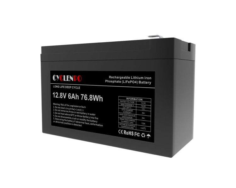 Акумуляторна батарея літій-залізо-фосфатна 12.8В 6Аг Cyclen 12.8V 6AH LiFePo4