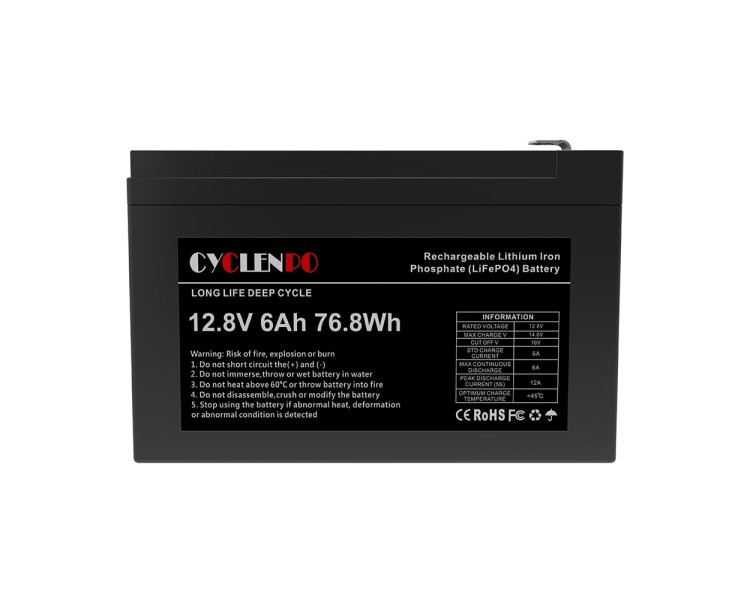 Акумуляторна батарея літій-залізо-фосфатна 12.8В 6Аг Cyclen 12.8V 6AH LiFePo4