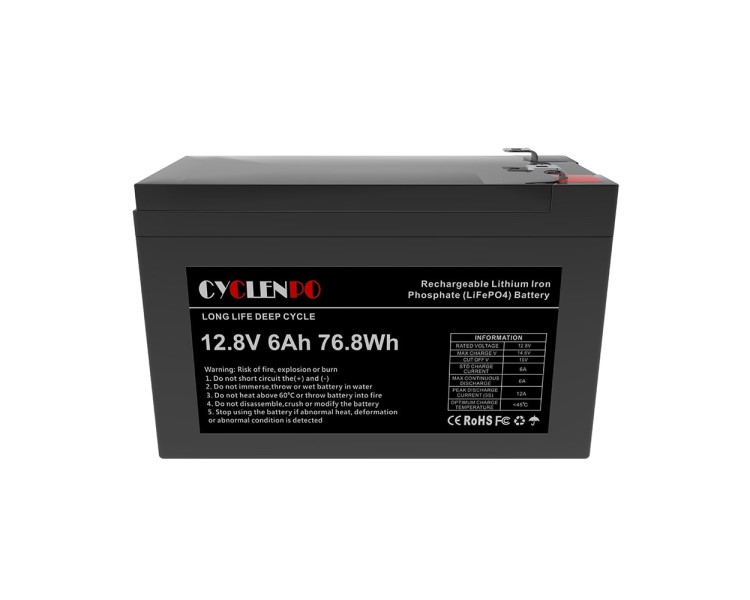 Акумуляторна батарея літій-залізо-фосфатна 12.8В 6Аг Cyclen 12.8V 6AH LiFePo4