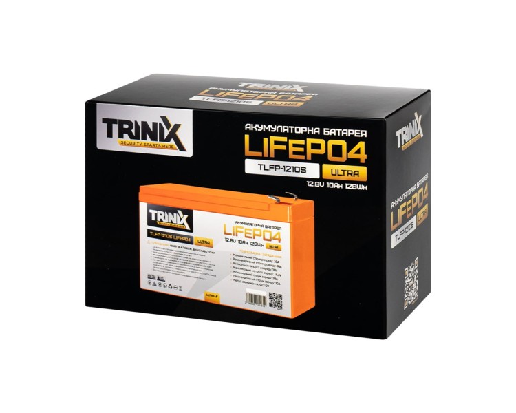 Акумуляторна батарея літій-залізо-фосфатна 12.8В 10А*год Trinix TLFP-1210S Ultra LiFePO4 (Orange)