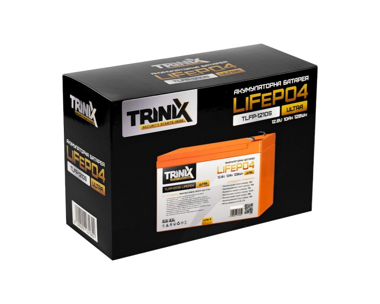 Акумуляторна батарея літій-залізо-фосфатна 12.8В 10А*год Trinix TLFP-1210S Ultra LiFePO4 (Orange)