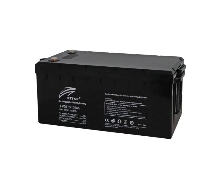 Акумуляторна батарея літій-залізо-фосфатна 25.6В 100А*год Ritar LiFePO4 25.6V 100Ah 2560Wh