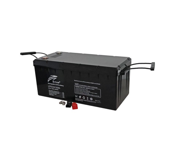 Акумуляторна батарея літій-залізо-фосфатна 25.6В 100А*год Ritar LiFePO4 25.6V 100Ah 2560Wh