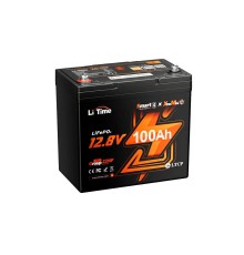 Акумуляторна батарея літій-залізо-фосфатна з Bluetooth 12.8В 100А*год LiFePO4 LiTime Xtramini L12V100-100-XTRA-MINI-BT-4-A55
