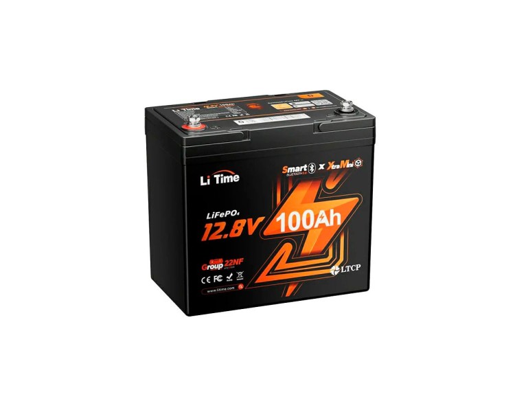 Акумуляторна батарея літій-залізо-фосфатна з Bluetooth 12.8В 100А*год LiFePO4 LiTime Xtramini L12V100-100-XTRA-MINI-BT-4-A55