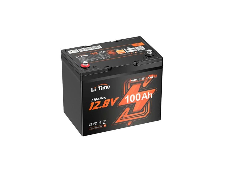 Акумуляторна батарея літій-залізо-фосфатна з Bluetooth 12.8В 100А*год LiFePO4 LiTime Group24 L12V100-100-GROUP24-BT-4-A70