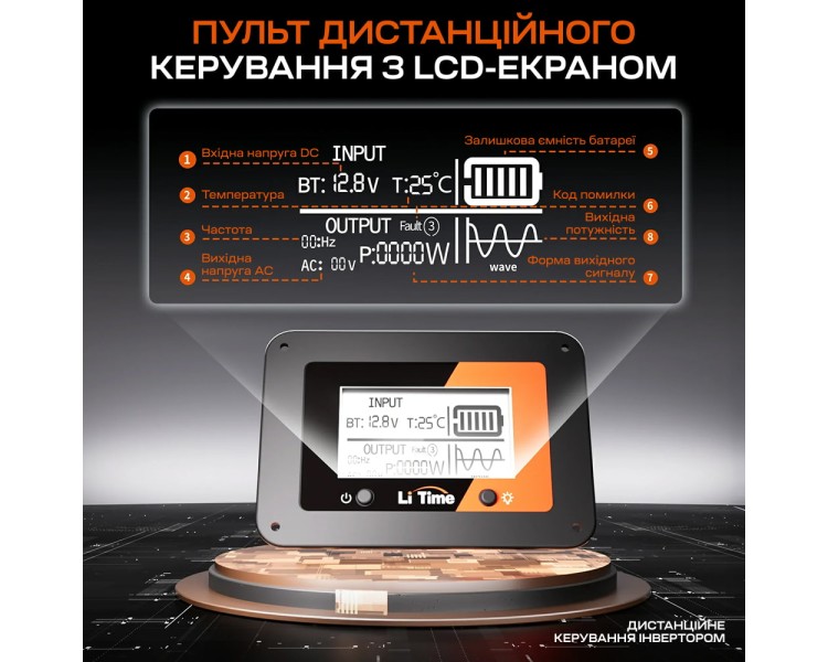 Автономний однофазний інвертор 2kW/12V LiTime L12V2KW-EN-Z