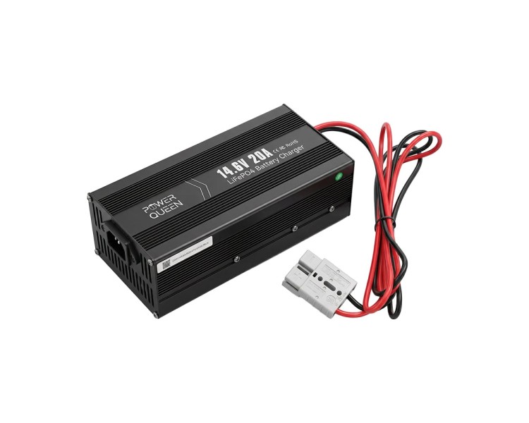 Зарядний пристрій для акумуляторних батарей LiFePO4 14.6V/20A Power Queen P12V20A-BCHA-X