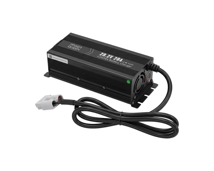 Зарядний пристрій для акумуляторних батарей LiFePO4 29.2V/20A Power Queen P24V20A-BCHA-MINI-X