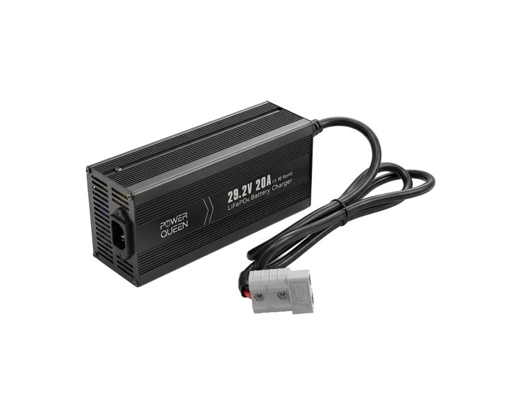 Зарядний пристрій для акумуляторних батарей LiFePO4 29.2V/20A Power Queen P24V20A-BCHA-MINI-X