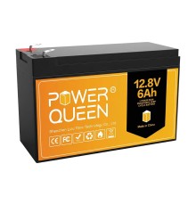 Акумуляторна батарея літій-залізо-фосфатна 12.8В 6А*год LiFePO4 Power Queen P12V6-6-BASIC-4-A6