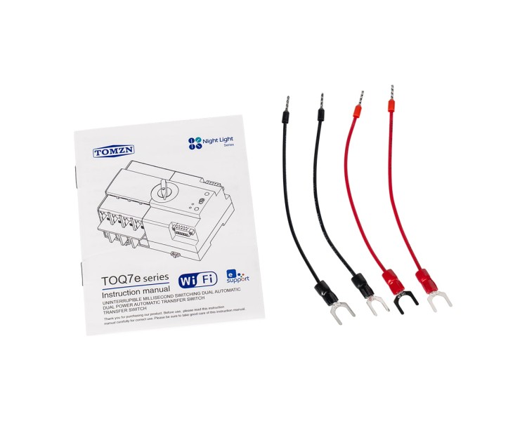Автоматичний перемикач (АВР) під DIN-рейку з Wi-Fi TOMZN TOQ7e-100/3P 100A 3 полюси