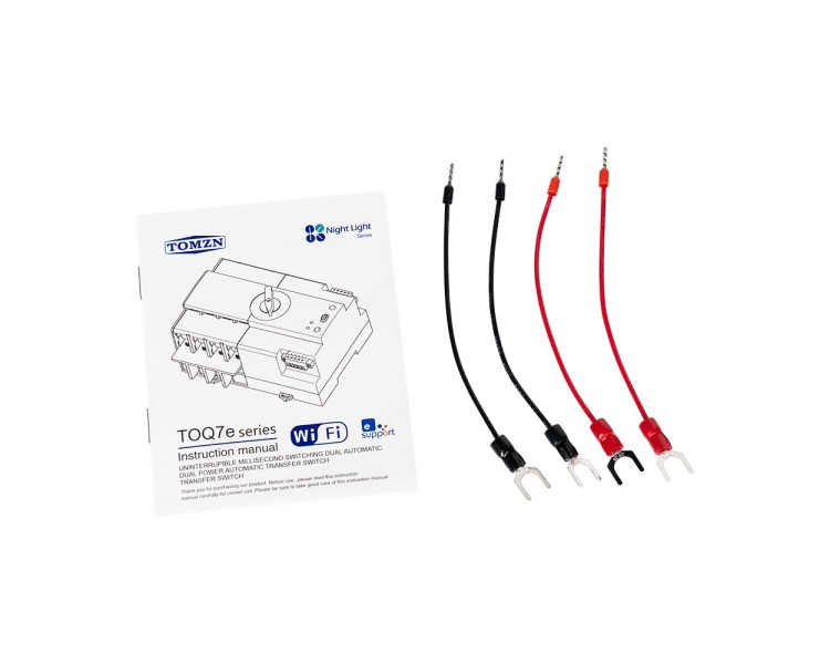 Автоматичний перемикач (АВР) під DIN-рейку з Wi-Fi TOMZN TOQ7e-125/4P 125A 4 полюси