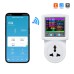 Розумна розетка з реле контролю напруги, струму, потужності з Wi-Fi (Tuya) TOMZN TOVPD1-SKW Universal+EU 16A, моніторинг енергоспоживання