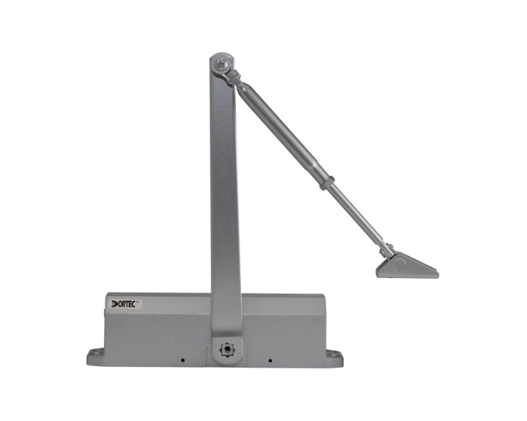 Дверний доводчик Dortec DT-514H Silver з фіксацією дверей у відчиненому положенні