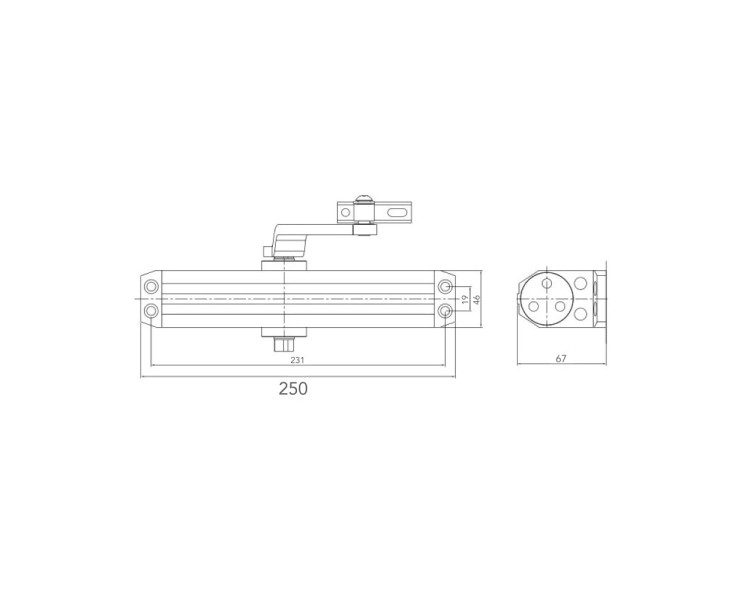 Дверний доводчик Dortec DT-516 Brown