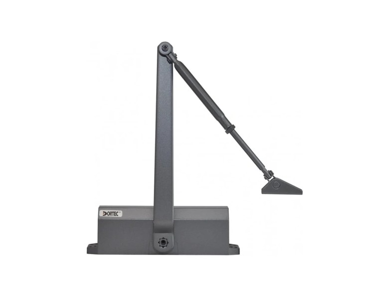 Дверний доводчик Dortec DT-64H Graphite з фіксацією дверей у відчиненому положенні