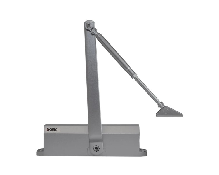 Дверний доводчик Dortec DT-65H Silver з фіксацією дверей у відчиненому положенні