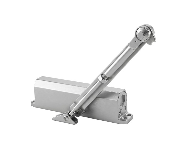 Дверний доводчик Dortec DT-65HA Silver 85-120кг з фіксацією дверей у відчиненому положенні