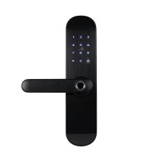 Замок біометричний автономний Trinix TRL-5103BTF Black Left з Bluetooth, зчитувачем відбитків пальців і карт Mifare